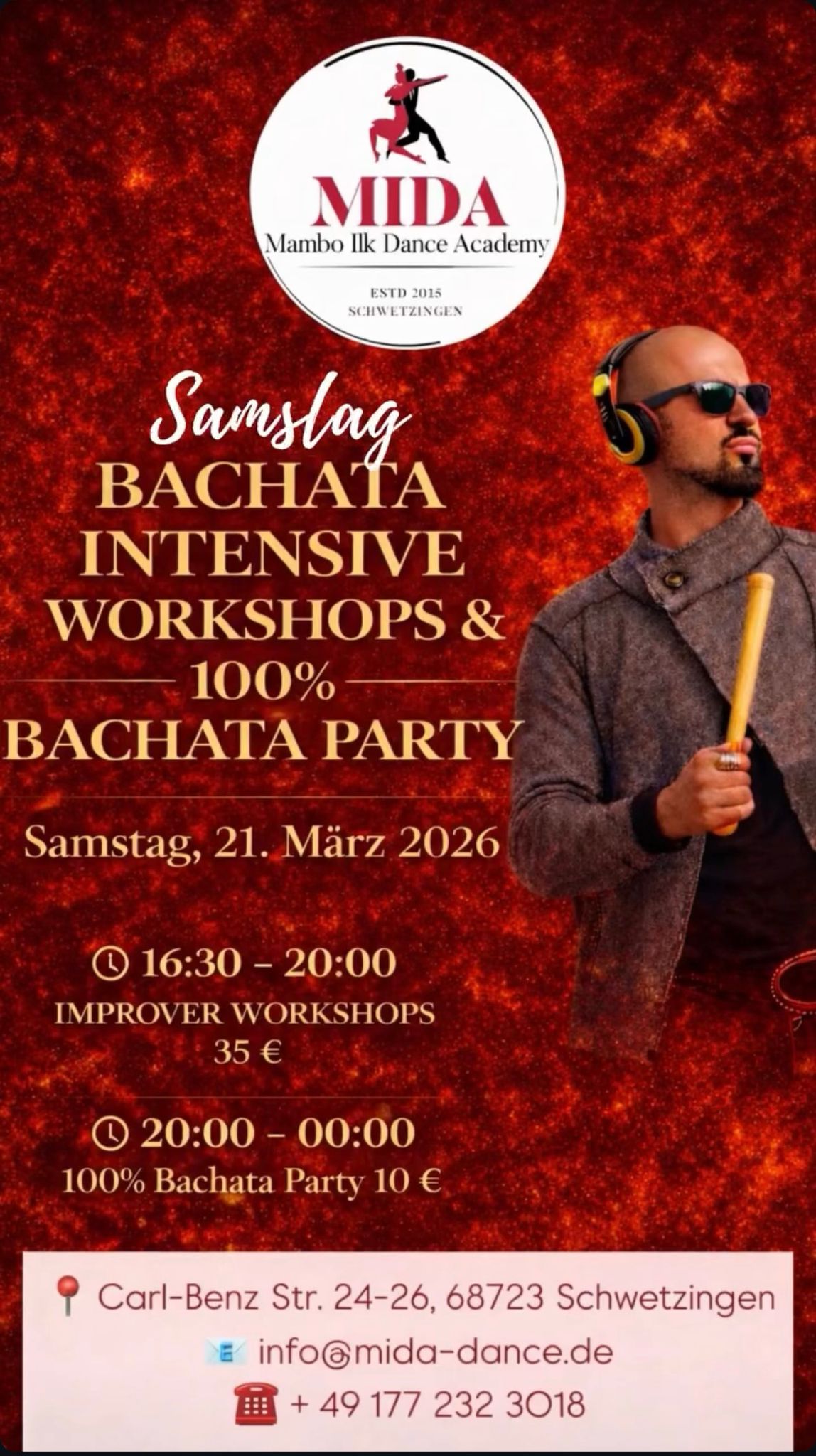 BACHATA INTENSIVE – IMPROVER WORKSHOPS  Samstag, 21. März 2026