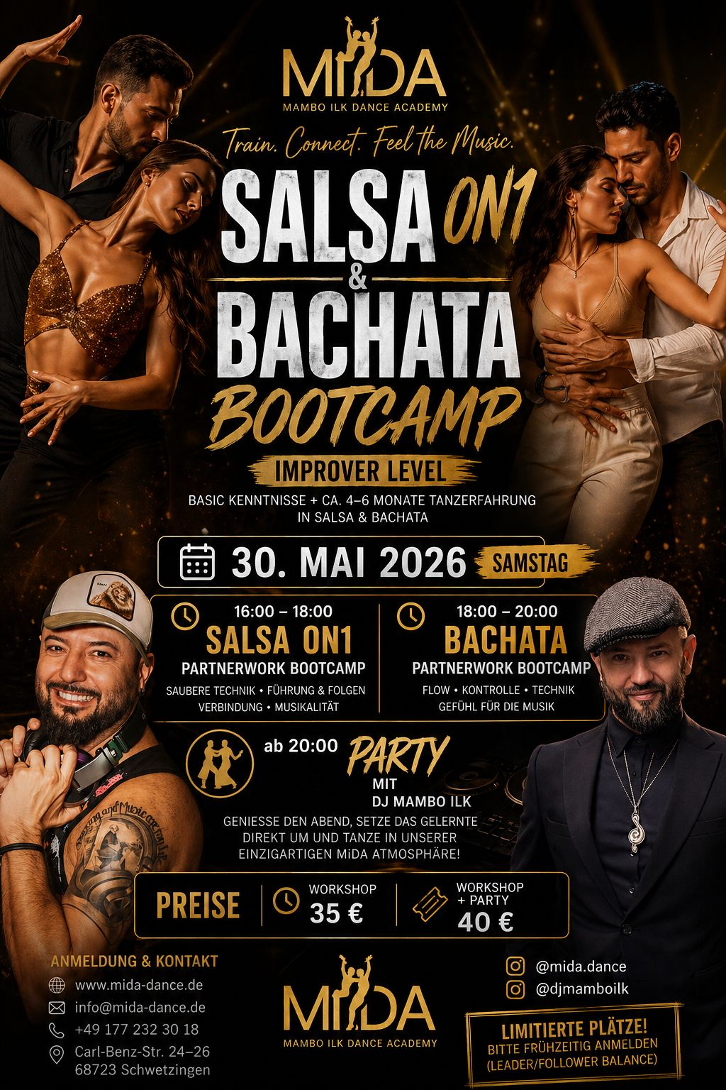 Salsa On1 & Bachata Bootcamp - 30.05.2026 Samstag