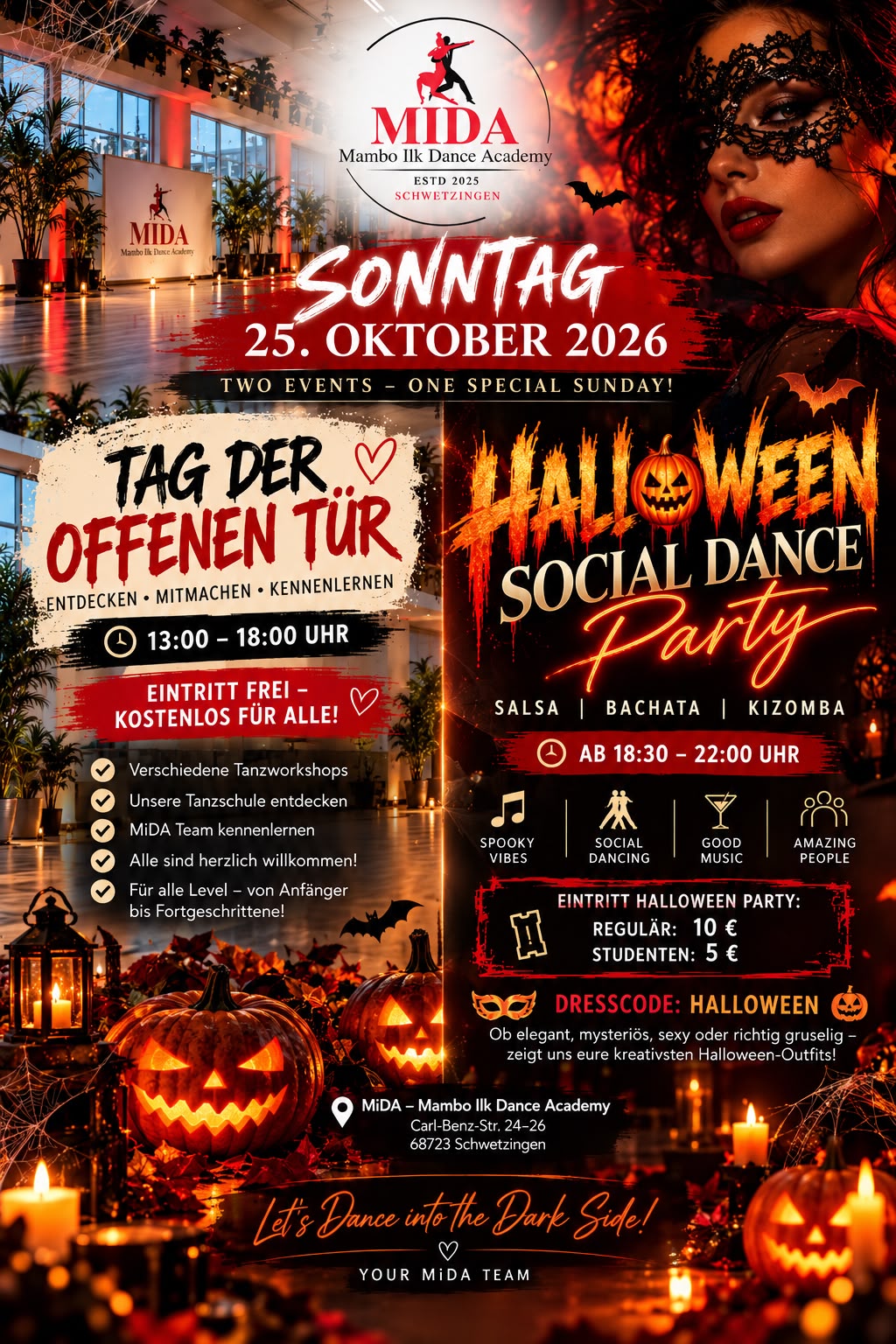 MIDA HALLOWEEN SOCIAL DANCE PARTY - 25.10.2026 Sunday