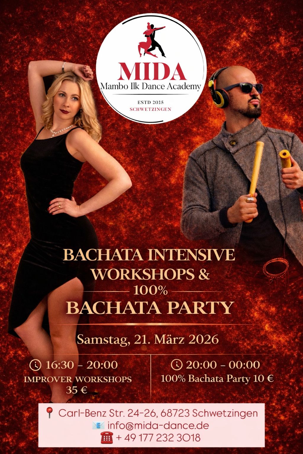 BACHATA INTENSIVE – IMPROVER WORKSHOPS  Samstag, 21. März 2026